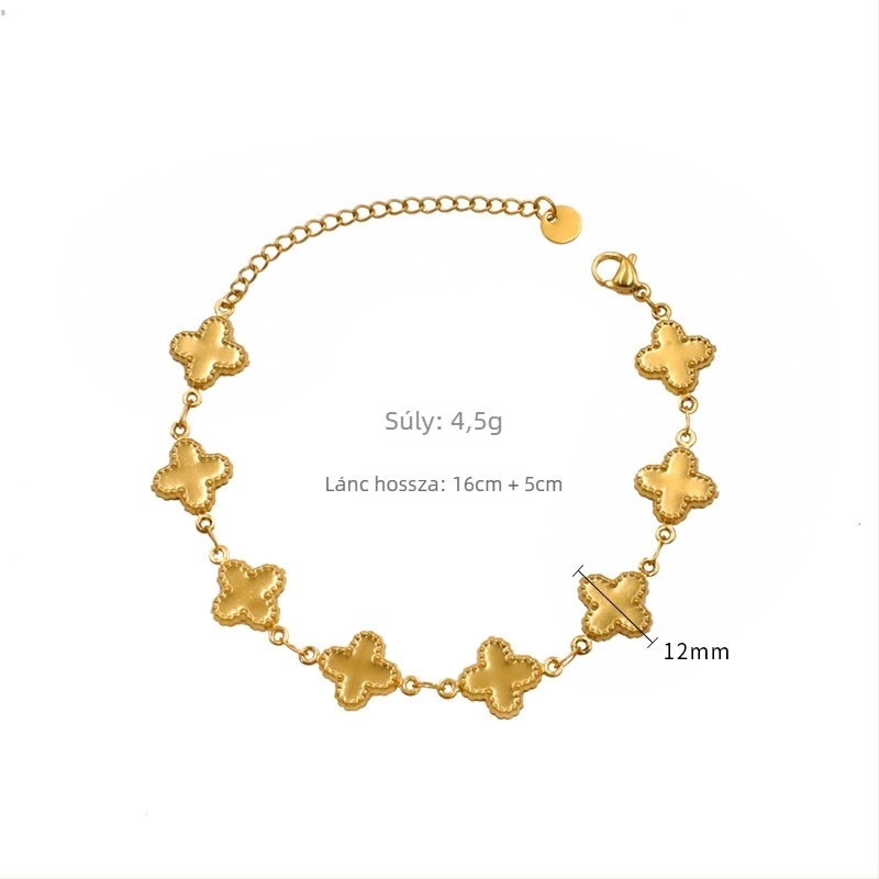 Női divat karkötő, ötvözet, elektroplakálás bevonattal, geometriai mintázat