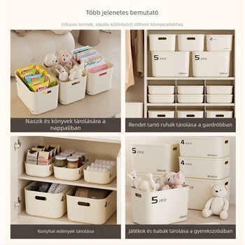 Tárolódoboz, műanyagból, 45 L, fedél nélküli, modern egyszerű stílus