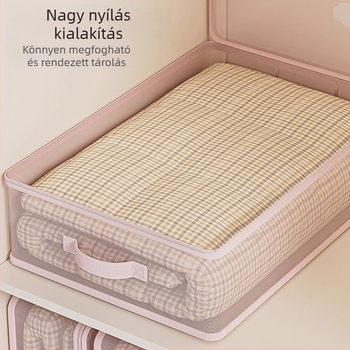 Paplan tároló táska, kocka alakú hálóanyagból, többfunkciós hálószobai szervező, modern minimalist stílus
