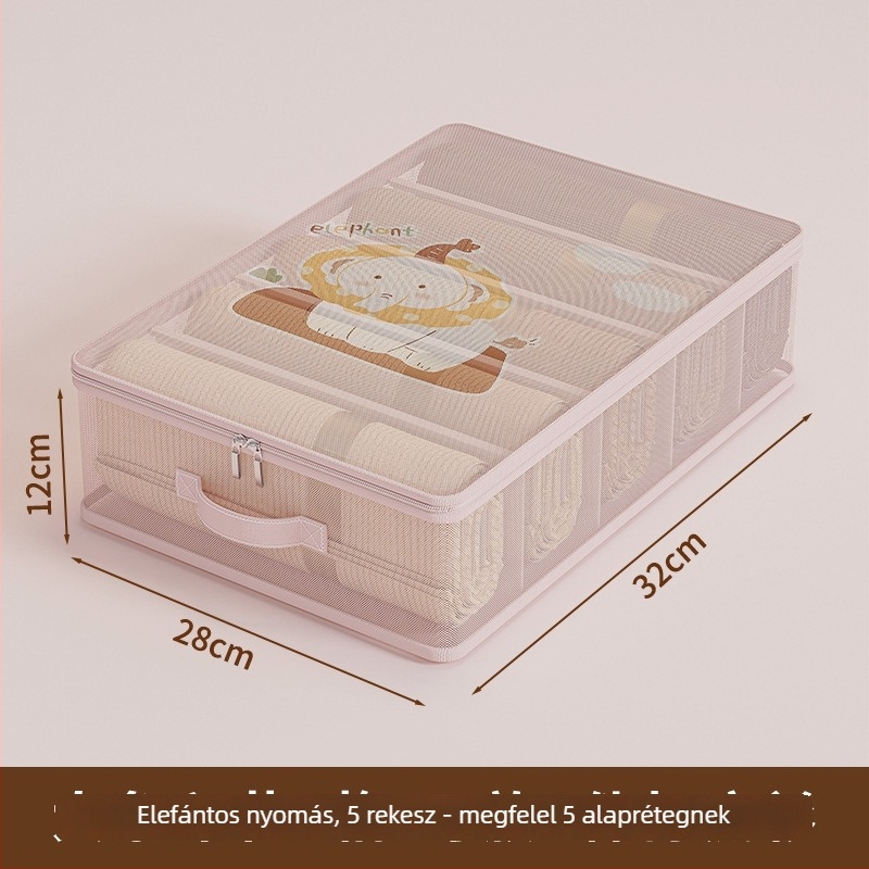Paplan tároló táska, kocka alakú hálóanyagból, többfunkciós hálószobai szervező, modern minimalist stílus