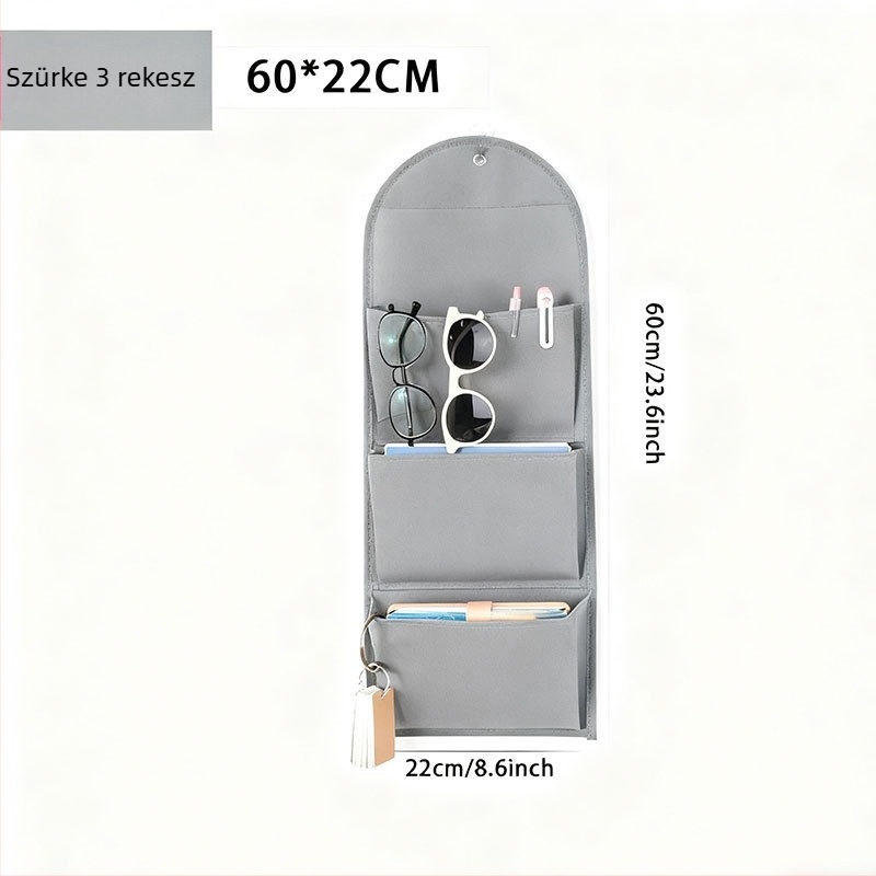 Falihoz rögzíthető függő tároló táska a gardróbhoz, nem szőtt anyagból, multipurpose hálószobai rendező, CD-khez, magazinokhoz és képeslapokhoz alkalmas, ajtó mögötti modell