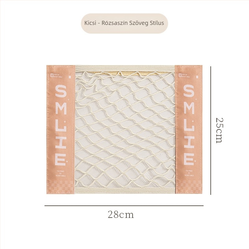 Konyhai falra szerelhető hálós tároló táska Velcro rögzítéssel, poliészter, modell Y, többfunkciós