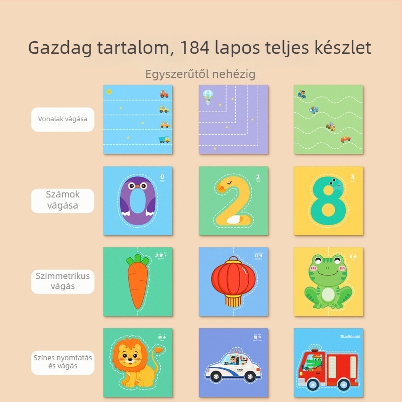 3D origami készlet gyerekeknek – papírból készült oktatási játék 4–6 éveseknek