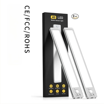 Szenzoros éjszakai lámpa szekrényhez — vezeték nélküli, hosszú öntapadós szalag, beépített akkumulátor, három színhőmérséklet, 16 színváltozat