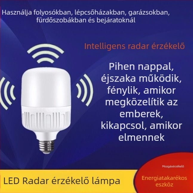 Radaros mozgásérzékelős LED mennyezeti lámpa hang- és fényvezérléssel, 120 V, Ali smart, FCC-B, erkélyhez és folyosóhoz