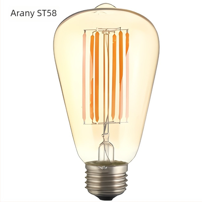 Edison LED filament E27 ST64 izzó, 220V, 480 lm, 360° fénysugár, dimmelhető