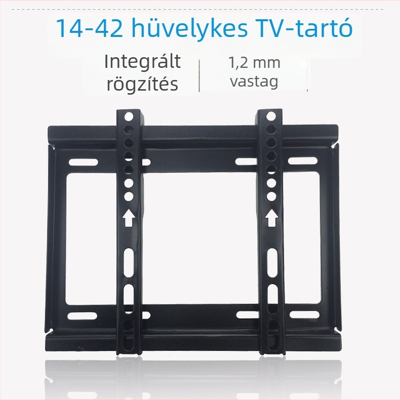 LED/LCD tévé falra szerelhető tartó – univerzális, fix, vasból készült tartó, teherbírás >15 kg