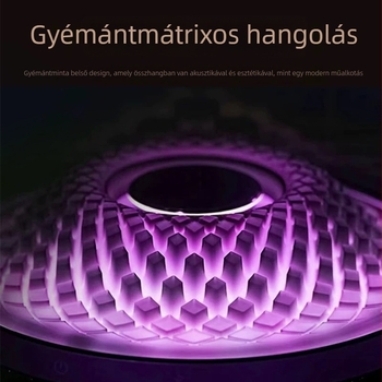 Asztali Bluetooth hangszóró RGB világítással, 20W, Bluetooth 5.0, 60Hz-15kHz, beépített akkumulátor