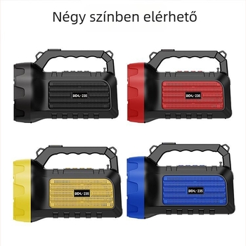 Kültéri Bluetooth hangszóró TF-kártyával, beépített zseblámpa, 5W, Bluetooth 5.3, 1200–2000mAh akkumulátor
