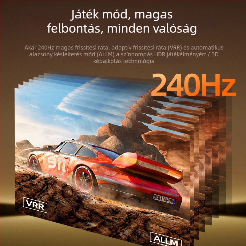 HDMI-kábel, 2.1-es verzió, 8K-támogatás, 10 m hossz, réz vezetők, aranyozott csatlakozók