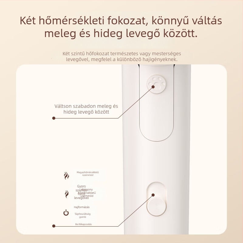 Confu KF-3153 hajszárító negatív ionokkal, összecsukható, 1600W, 220V, meleg és hideg levegő