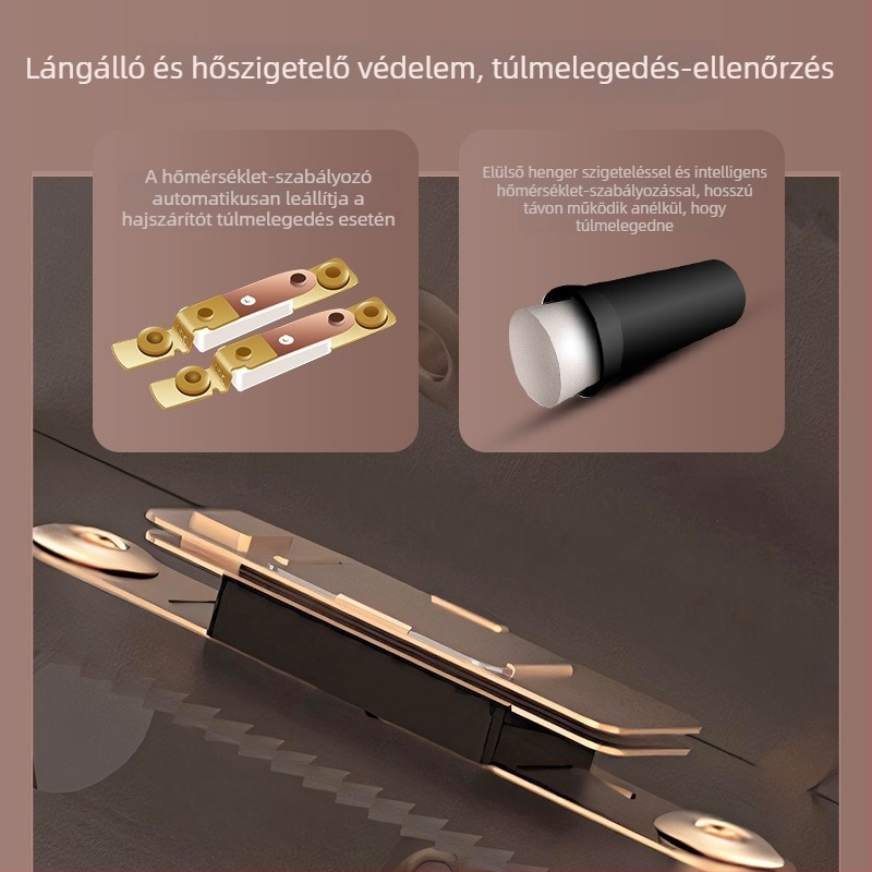 Hajszárító 2400W, kefés motor, 6 sebességű légáram, hideg/meleg levegő, túlhevülés elleni védelem