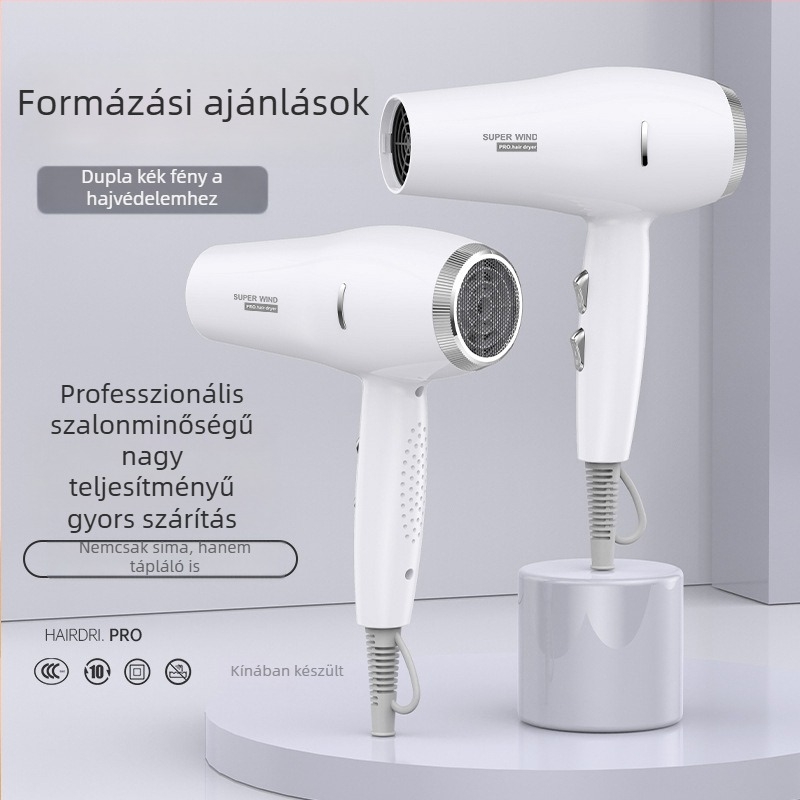 Hajszárító 2400W, kefés motor, 6 sebességű légáram, hideg/meleg levegő, túlhevülés elleni védelem
