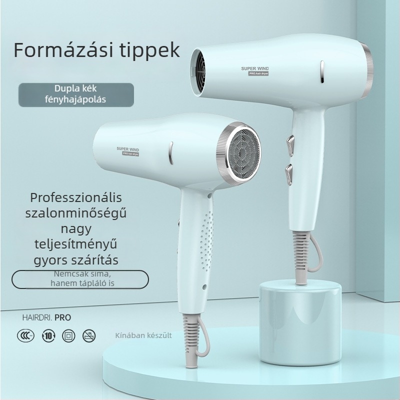 Hajszárító 2400W, kefés motor, 6 sebességű légáram, hideg/meleg levegő, túlhevülés elleni védelem