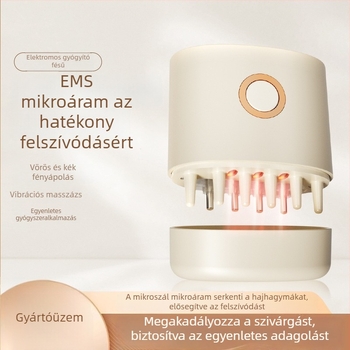 Fejbőr masszírozó applikátor golyófejes esszenciális olajjal, SY01 modell, 180 g, viszketéscsillapító és fejbőrt nyugtató hatás, négy évszakos használatra