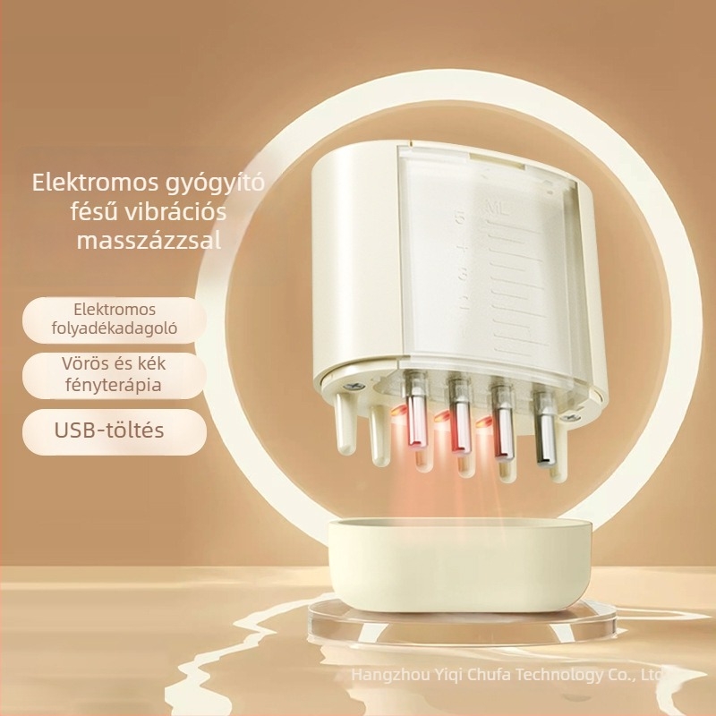 Fejbőr masszírozó applikátor golyófejes esszenciális olajjal, SY01 modell, 180 g, viszketéscsillapító és fejbőrt nyugtató hatás, négy évszakos használatra