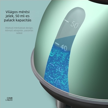 Fejbőr-alkalmazó tápláló oldattal, gördülő gyöngyök vezető folyadékhajkefe, modell: Liquid Diverter; súly 35-40 g; minden szezonban használható; általános célú