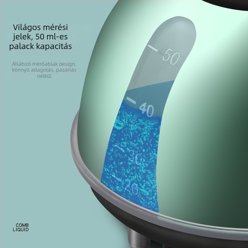 Fejbőr-alkalmazó tápláló oldattal, gördülő gyöngyök vezető folyadékhajkefe, modell: Liquid Diverter; súly 35-40 g; minden szezonban használható; általános célú