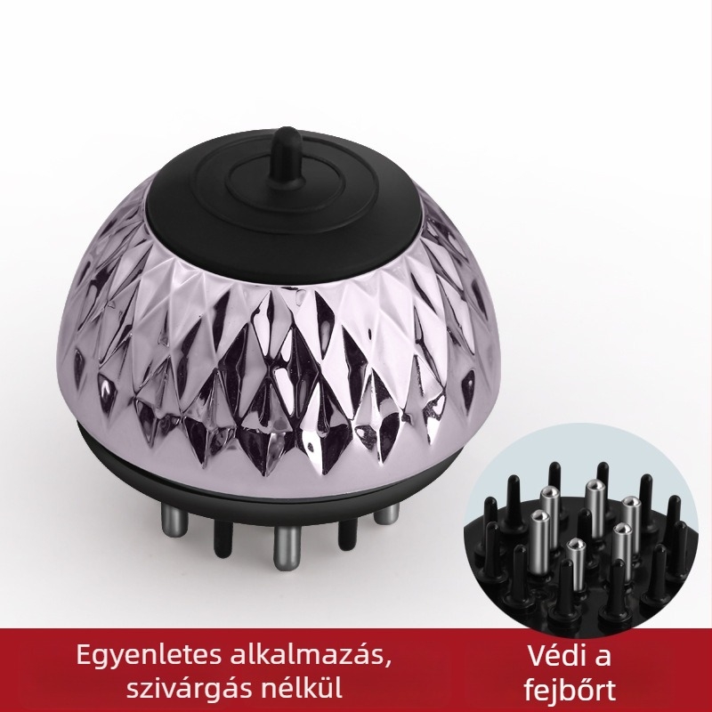 Fejbőr-alkalmazó tápláló oldattal, gördülő gyöngyök vezető folyadékhajkefe, modell: Liquid Diverter; súly 35-40 g; minden szezonban használható; általános célú