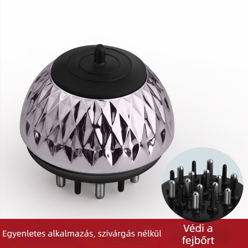 Fejbőr-alkalmazó tápláló oldattal, gördülő gyöngyök vezető folyadékhajkefe, modell: Liquid Diverter; súly 35-40 g; minden szezonban használható; általános célú