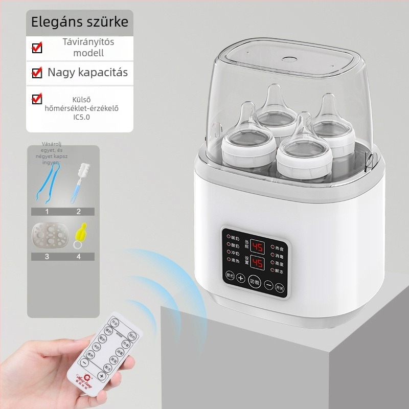 Kétfunkciós tejmelegítő és cumisüveg sterilizáló AY-N18, 170W, 220V AC, PP