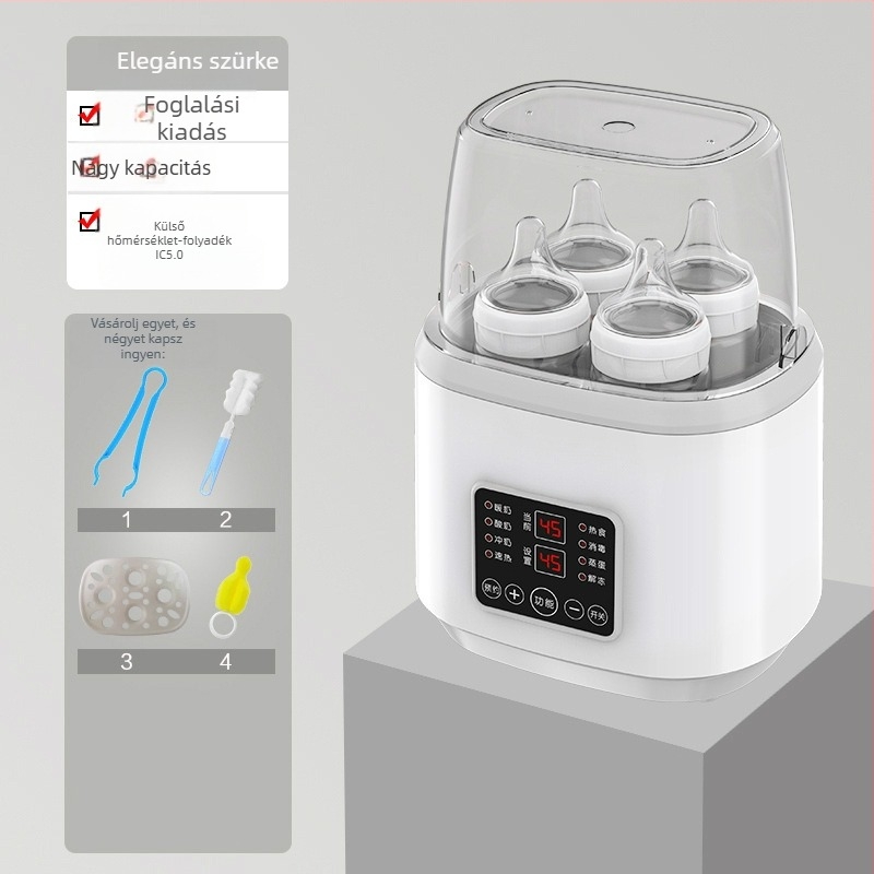 Kétfunkciós tejmelegítő és cumisüveg sterilizáló AY-N18, 170W, 220V AC, PP