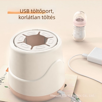 Elektromos babatejkeverő 55°C állandó hőmérséklettel, USB töltés, 3 sebesség, gyors melegítés
