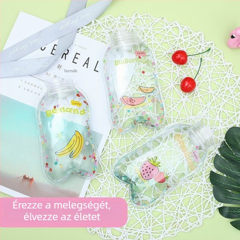Vízben töltött melegítőüveg – Teddy velúr, rajzfilmszerű stílus, kézre, lábra és gyomorra alkalmas, melegítés víz befecskendezésével, 38 g