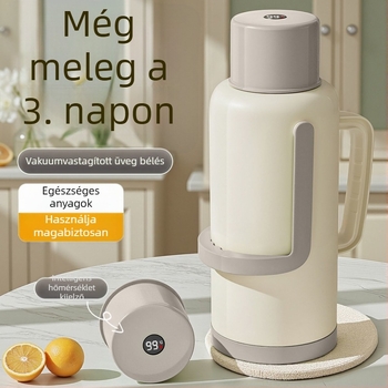 Termosz üveg belsővel, nagy kapacitás, 12–24 óra szigetelés, prémium Xinmeiya PP+ütvég belső