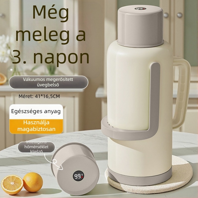Termosz üveg belsővel, nagy kapacitás, 12–24 óra szigetelés, prémium Xinmeiya PP+ütvég belső