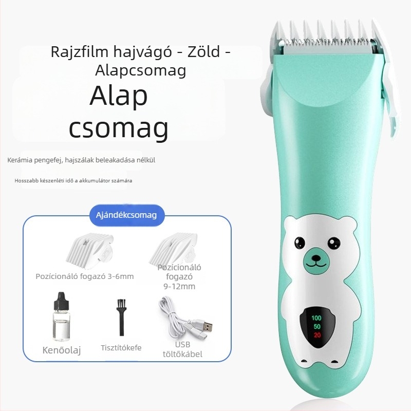 Baba hajvágó, csendes működés, 50W, újratölthető, kerámia penge