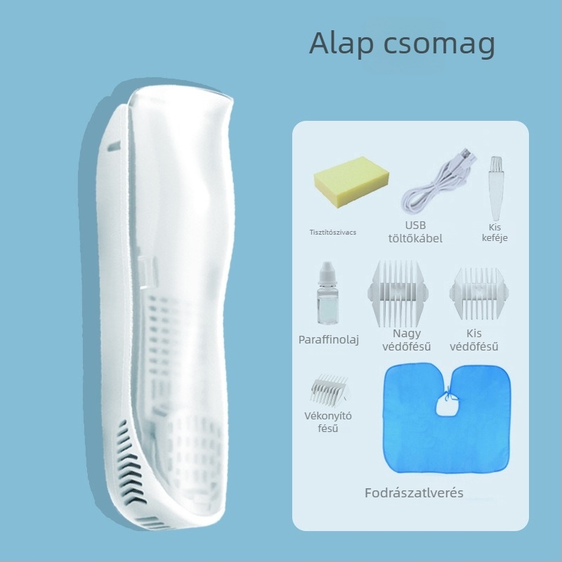 Baba hajvágó, vízálló, kerámia vágófej, alacsony zajszint 36–45 dB, beépített 500–800 mAh akkumulátor