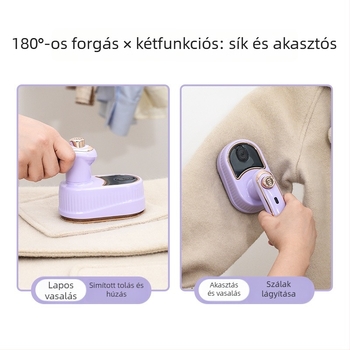 Két az egyben nedves és száraz ruhaszárító gőzölő – összecsukható hordozható kézi kivitel, 40W, 110–240V, tartály <0,8 L, második hőmérséklet-szabályozás