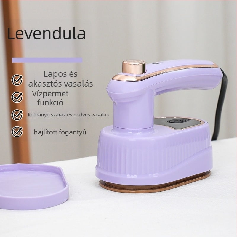 Két az egyben nedves és száraz ruhaszárító gőzölő – összecsukható hordozható kézi kivitel, 40W, 110–240V, tartály <0,8 L, második hőmérséklet-szabályozás