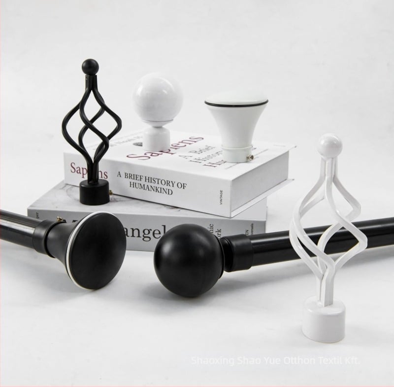 Függönyrúdkészlet római rúddal, egyrészes és kétsoros rudakkal, alumínium tartó kiegészítőkkel, modern minimalist stílus, testreszabható