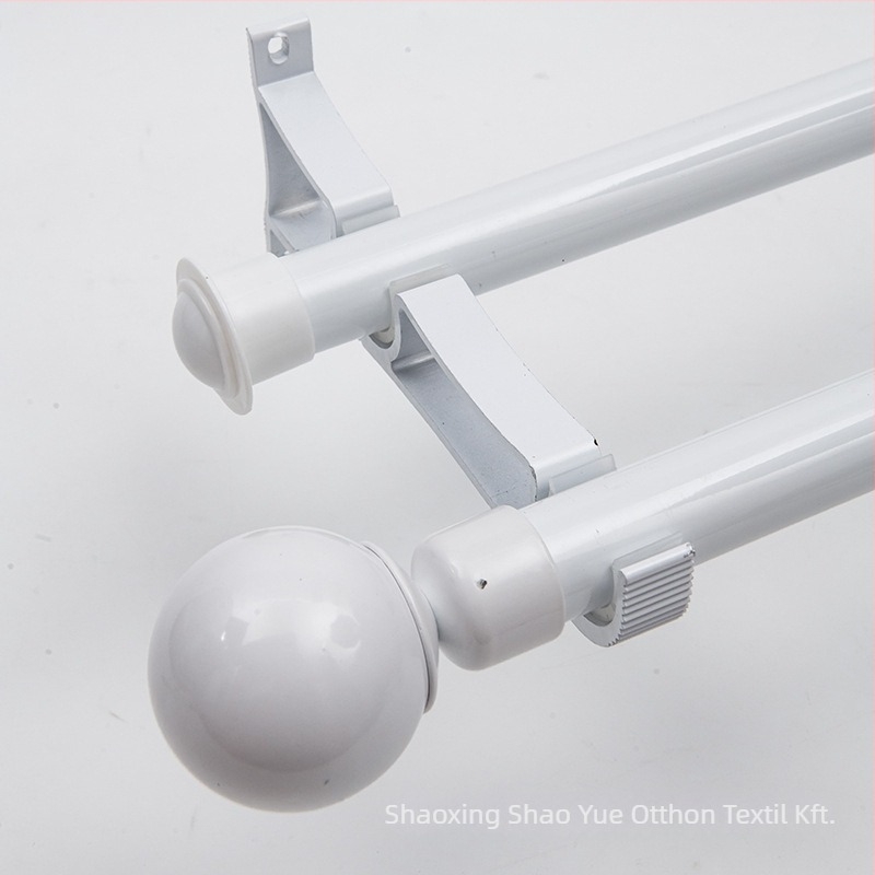 Függönyrúdkészlet római rúddal, egyrészes és kétsoros rudakkal, alumínium tartó kiegészítőkkel, modern minimalist stílus, testreszabható