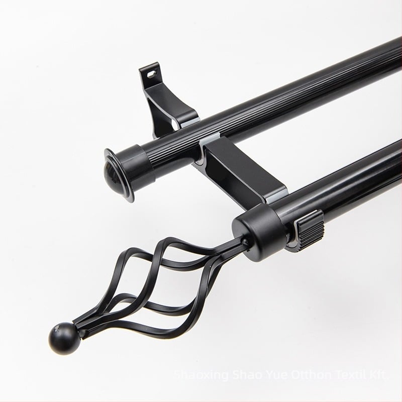 Függönyrúdkészlet római rúddal, egyrészes és kétsoros rudakkal, alumínium tartó kiegészítőkkel, modern minimalist stílus, testreszabható