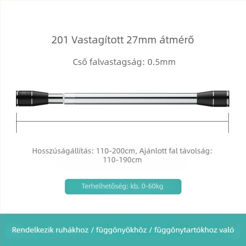 Epai rozsdamentes acél teleszkópos ruhaszárító rúd az erkélyre — modern minimalizmus, 2020-ban debütált