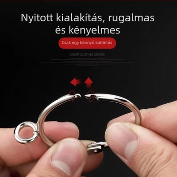 Fém függönygyűrű – kör alakú hurkoló római sínhez, modern minimalista stílus, testreszabható.