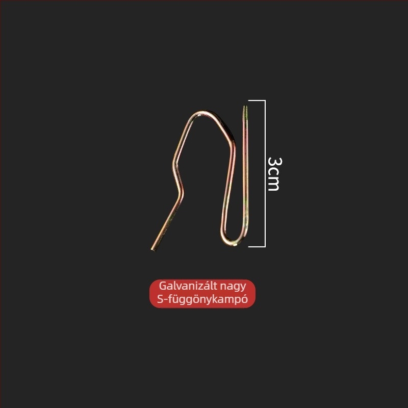 S alakú függönykampó – vasból készült, modern minimalist stílus