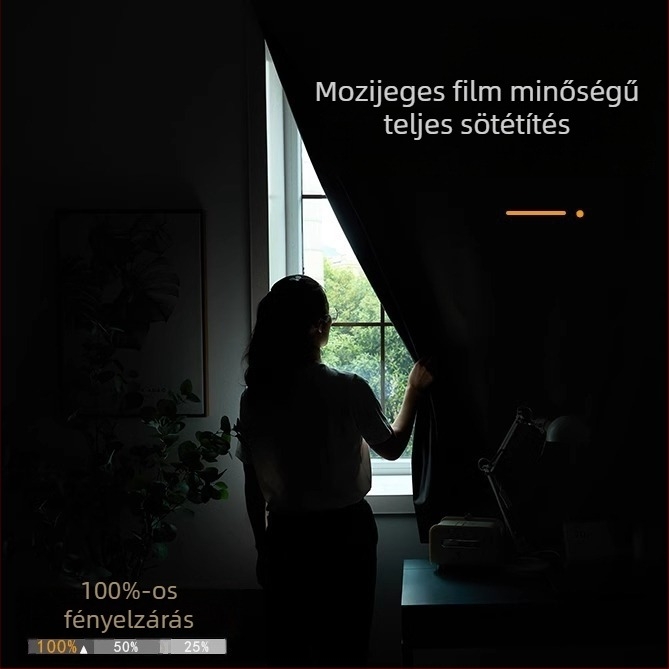 Élőszoba háttérfüggöny – bevont szövet, Velcro háttér, teljes sötétítés (>90%), modern minimalista stílus, összetett kivitel; nappali, hálószoba, dolgozószoba
