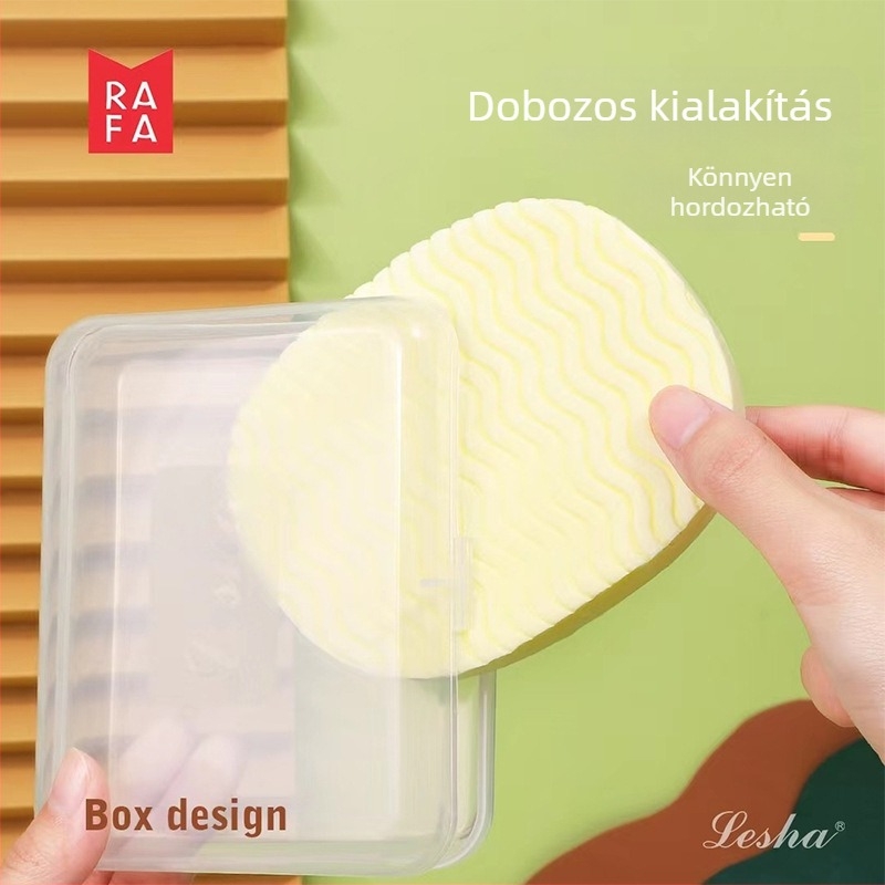 Konjac arclemosó szivacs gyöngy-masszázzsal, dobozos csomagolásban — habzó arctisztító, anyag: PVA, 240 db.