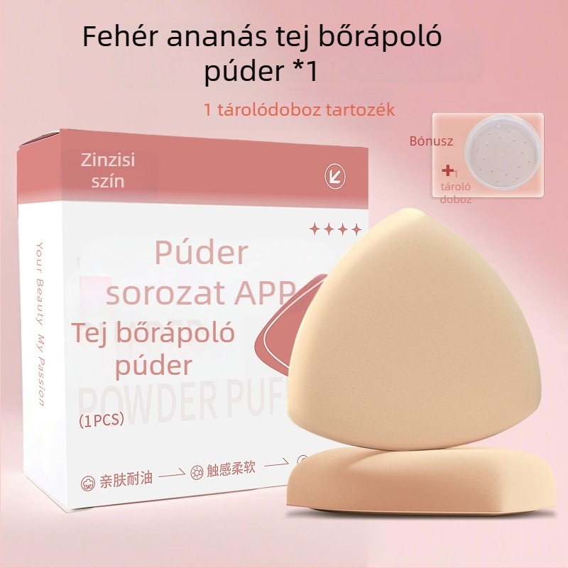Háromszög alakú púder szivacs, száraz és nedves használatra
