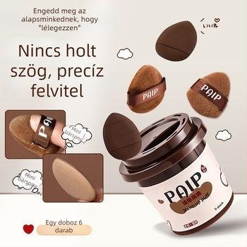 PAIP Mini Porpúder Puff – Dobozos, Rendkívül Puha, Hidrofil Nincs Latex, Csepp Alakú Légpárnás Hüvelykujjához