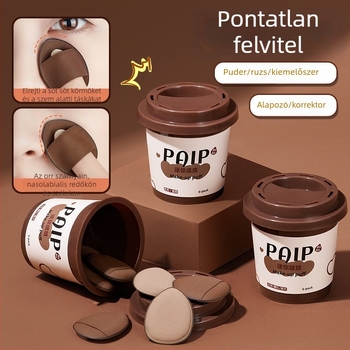 PAIP Mini Porpúder Puff – Dobozos, Rendkívül Puha, Hidrofil Nincs Latex, Csepp Alakú Légpárnás Hüvelykujjához