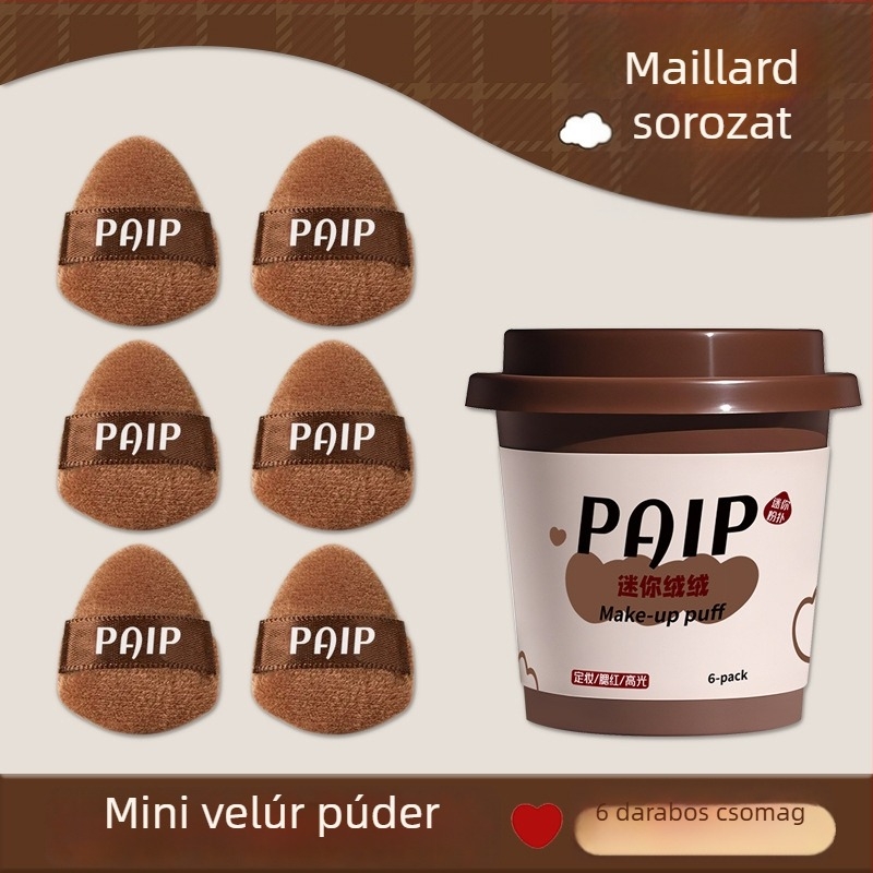 PAIP Mini Porpúder Puff – Dobozos, Rendkívül Puha, Hidrofil Nincs Latex, Csepp Alakú Légpárnás Hüvelykujjához
