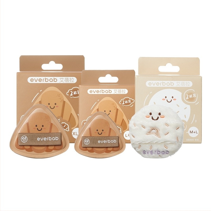 Háromszög alakú porpúder-szivacs, természetes anyagból – porhoz és alapozóhoz, készlet