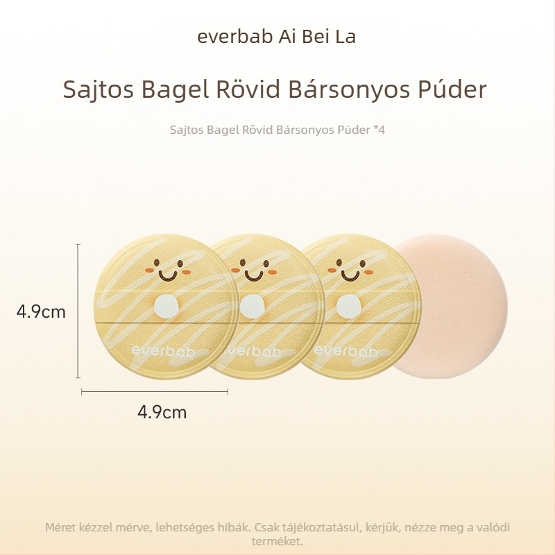 Háromszög alakú porpúder-szivacs, természetes anyagból – porhoz és alapozóhoz, készlet