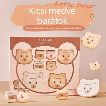 GECOMO púderpúder-készlet – hidrofíliás nem-latex anyag, csepp alakú, a hibátlan sminkfelvitelhez