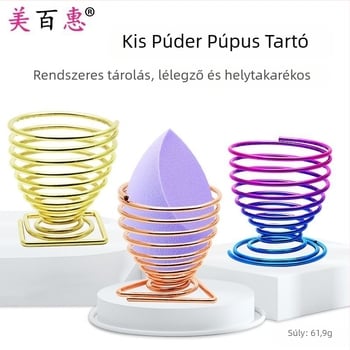 Púderpúder tartó és sminkecset tároló – Szénacél, 0.062 kg, Maybewei, Fém huzal konstrukció